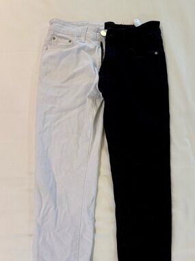 Two-Tone Black and White Jeans